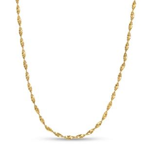 18k Gold Plated Twisted Link Chain Necklace 18"